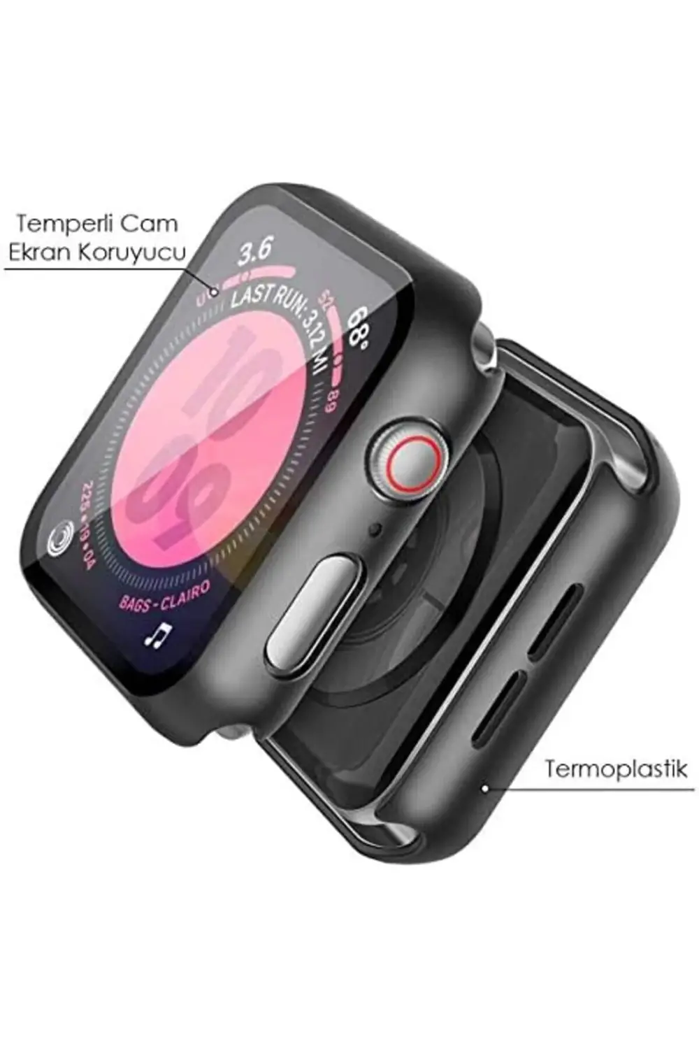 Series 9 41mm Kılıf Premium Slim WatchBand Siyah 395519