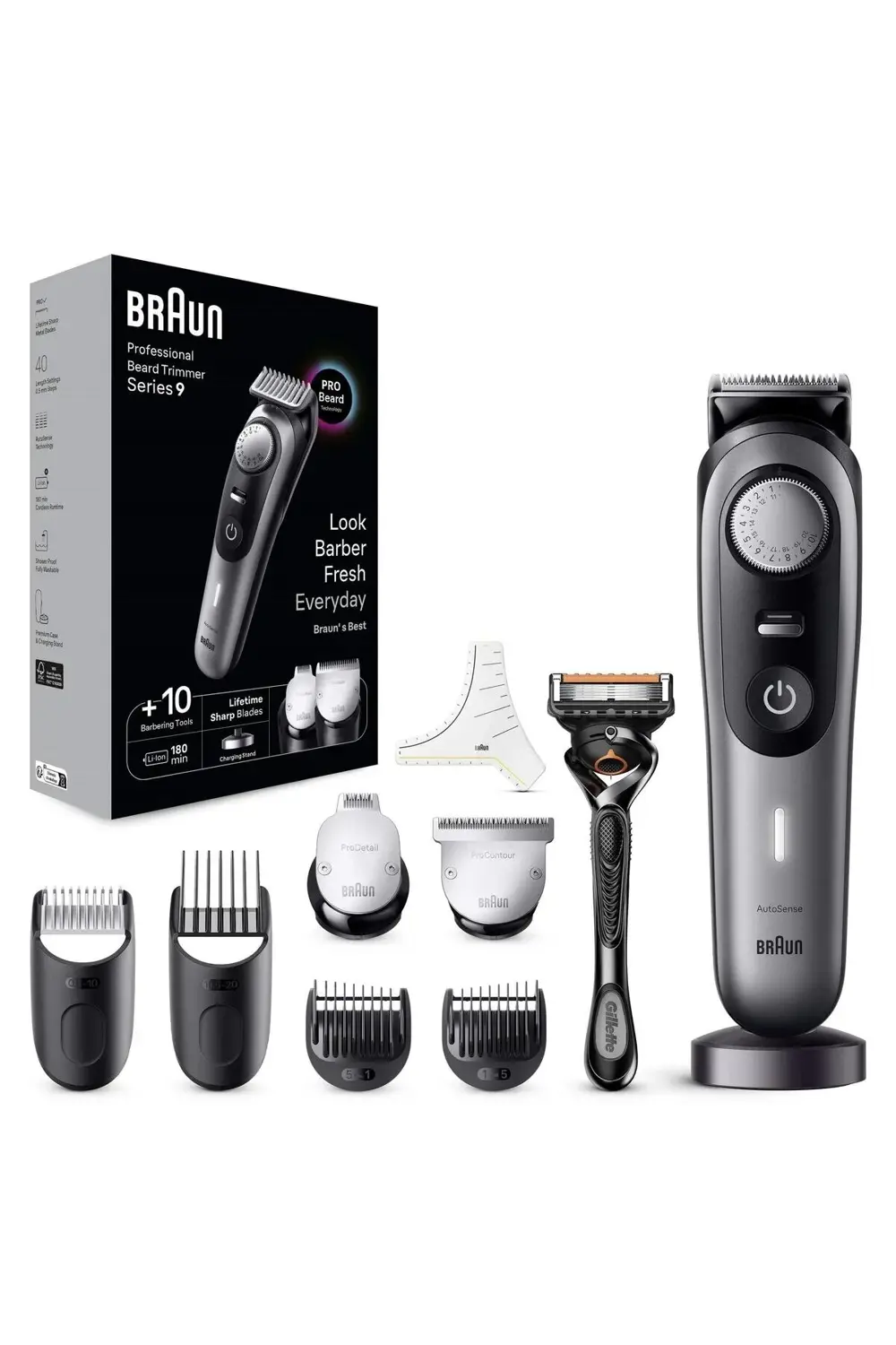 Series 9 Bt9420 Profesyonel Sakal Düzeltici, Berber Araçları Dahi