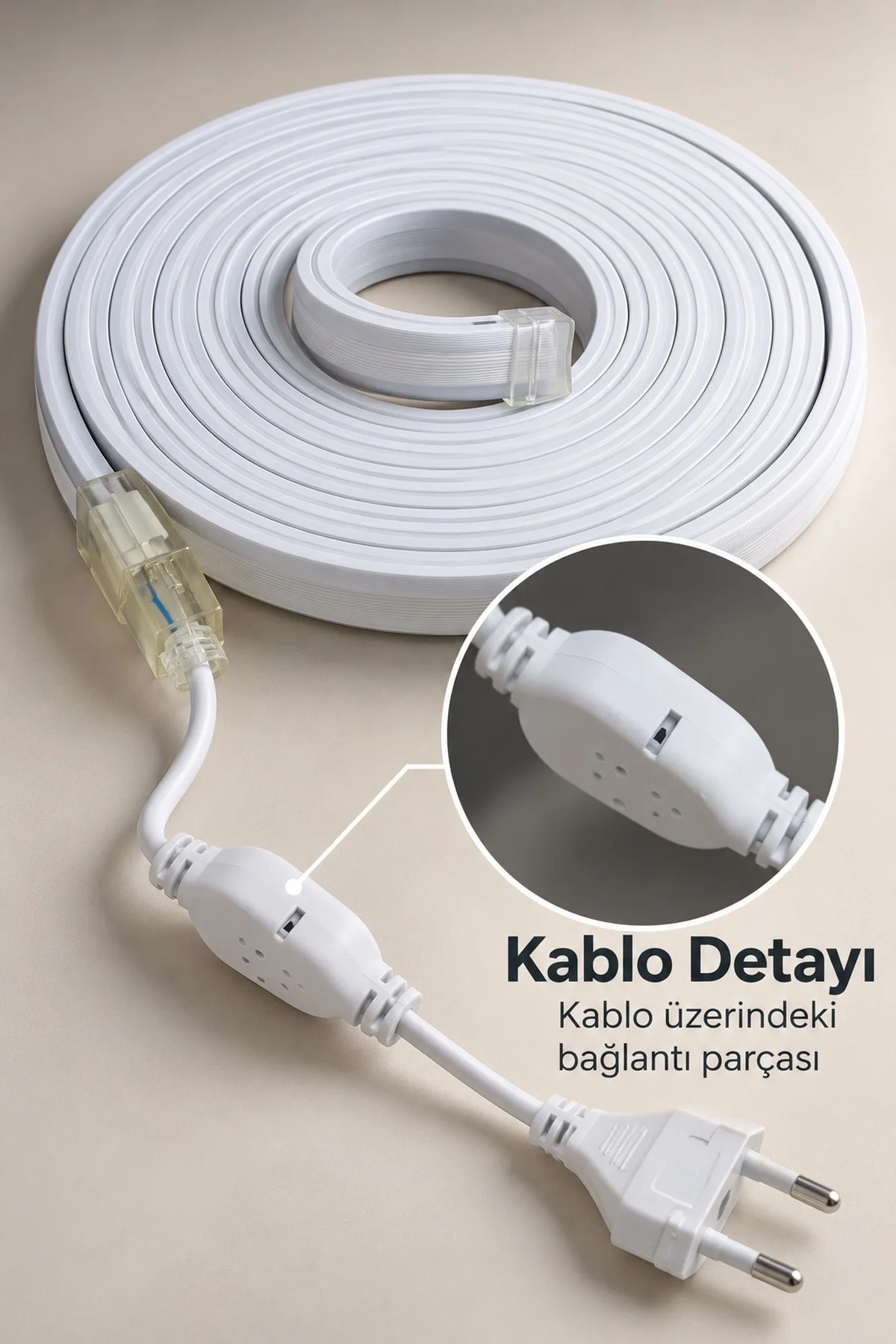 Şerit Aydınlatma 3 Metre Beyaz Gövdeli Kablolu Model Şerit Aydınlatma 3 Metre Beyaz Gövdeli Kablolu Model - Görsel 4