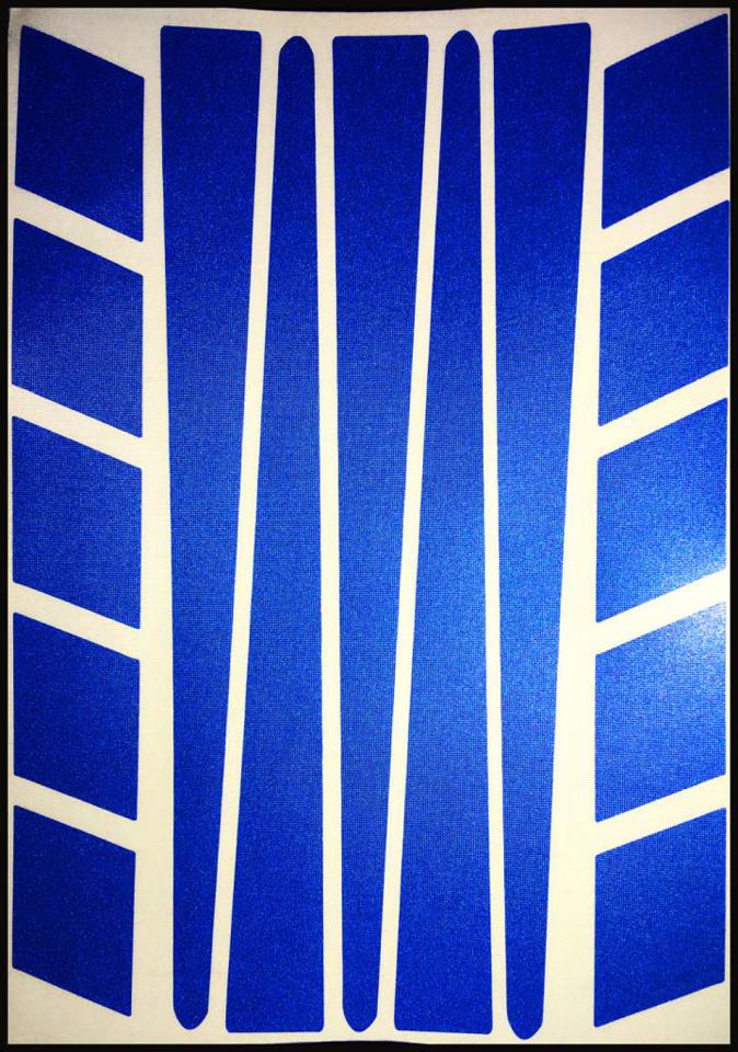 Çınar Extreme Şerit Şeklinde Reflektif Mavi Sticker  