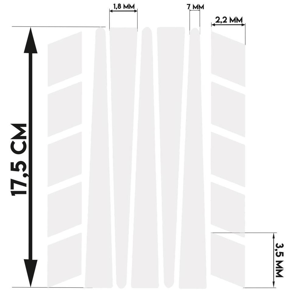 Çınar Extreme Şerit Şeklinde Reflektif Beyaz Sticker  