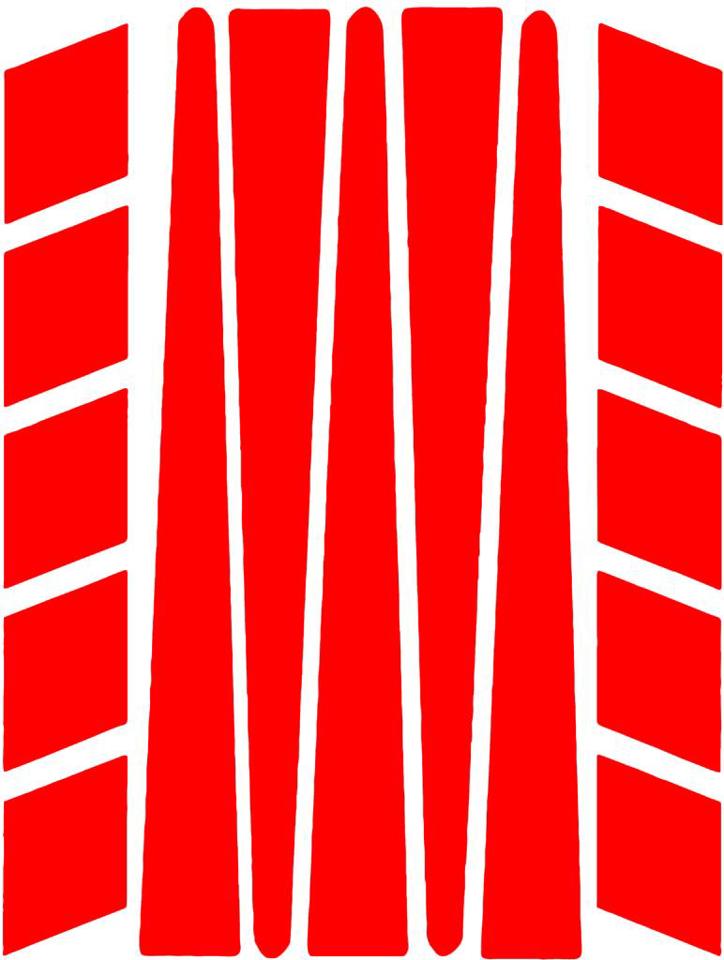 Çınar Extreme Şerit Şeklinde Reflektif Kırmızı Sticker  