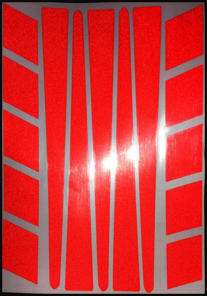 Çınar Extreme Şerit Şeklinde Reflektif Kırmızı Sticker  