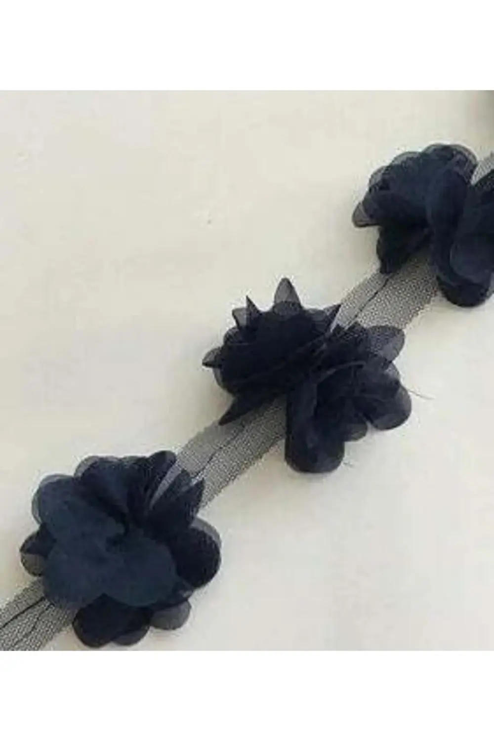 Şerit Şifon Çiçek 9 Metre Top Halinde. Lazer Kesim Tülden Çiçek L