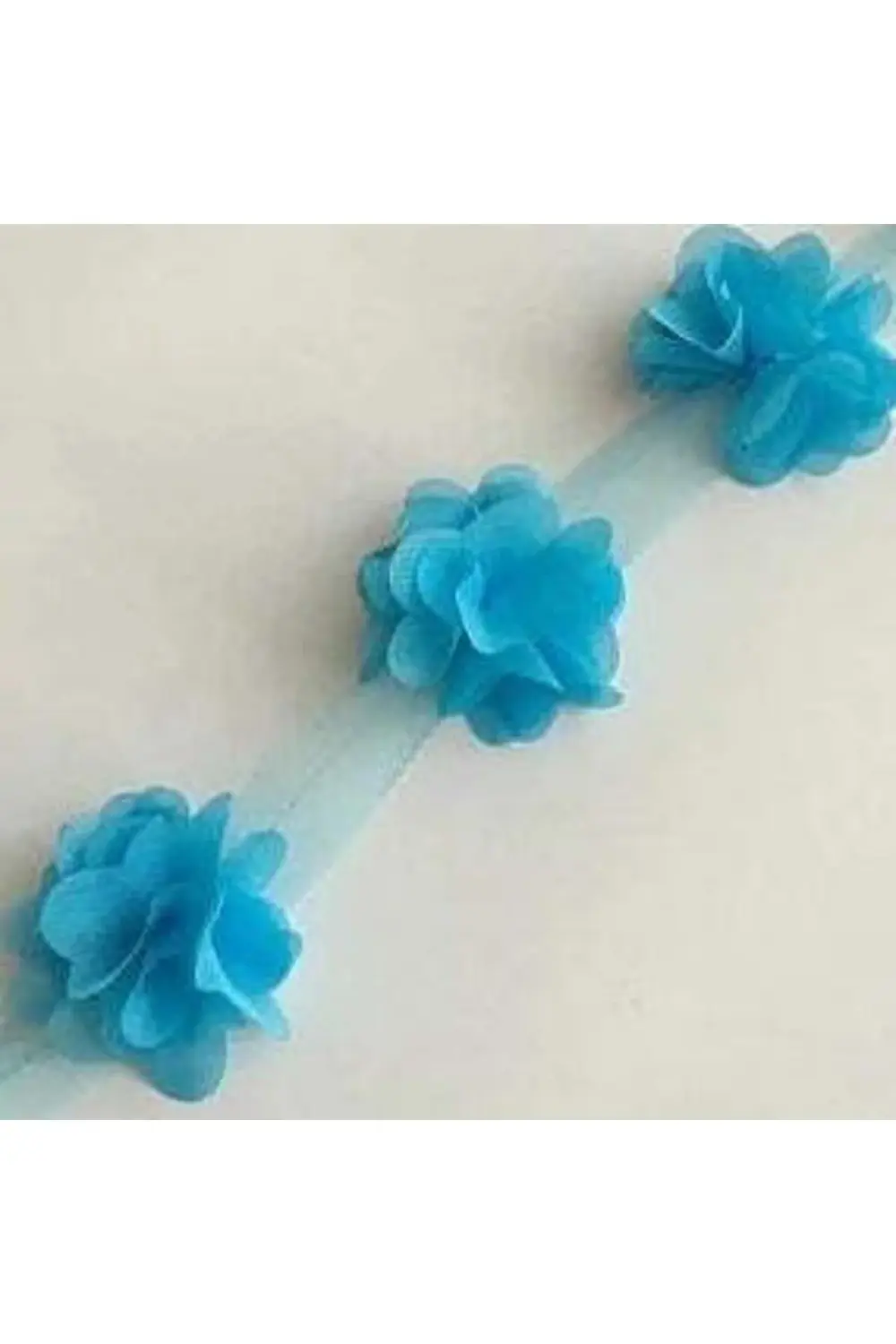 Şerit Şifon Çiçek 9 Metre Top Halinde. Lazer Kesim Tülden Çiçek T