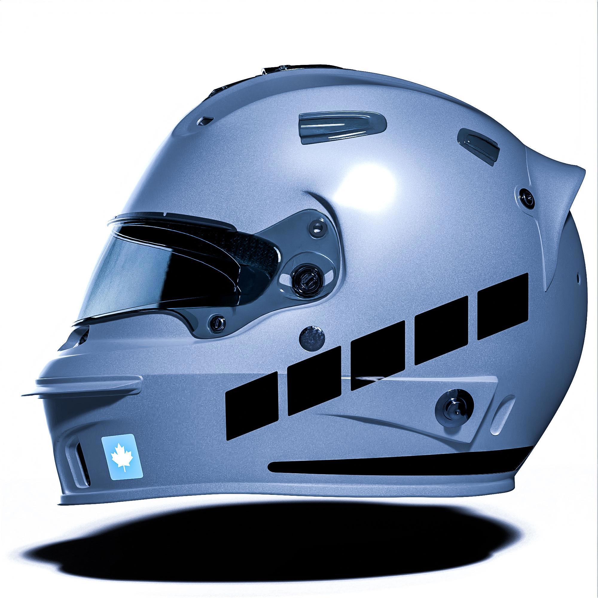 Çınar Extreme Şerit Tasarımlı Motosiklet Kask Sticker Reflektif, Floresan, Düz,