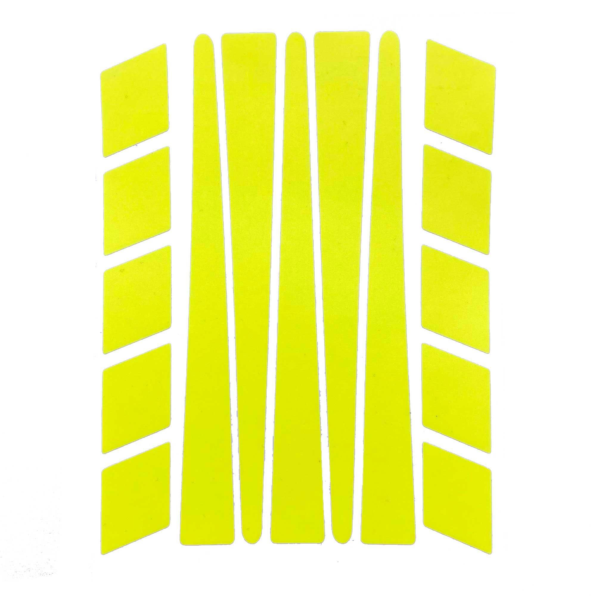 Çınar Extreme Şerit Tasarımlı Floresan Sarı Motosiklet Kask Sticker Çınar Extre