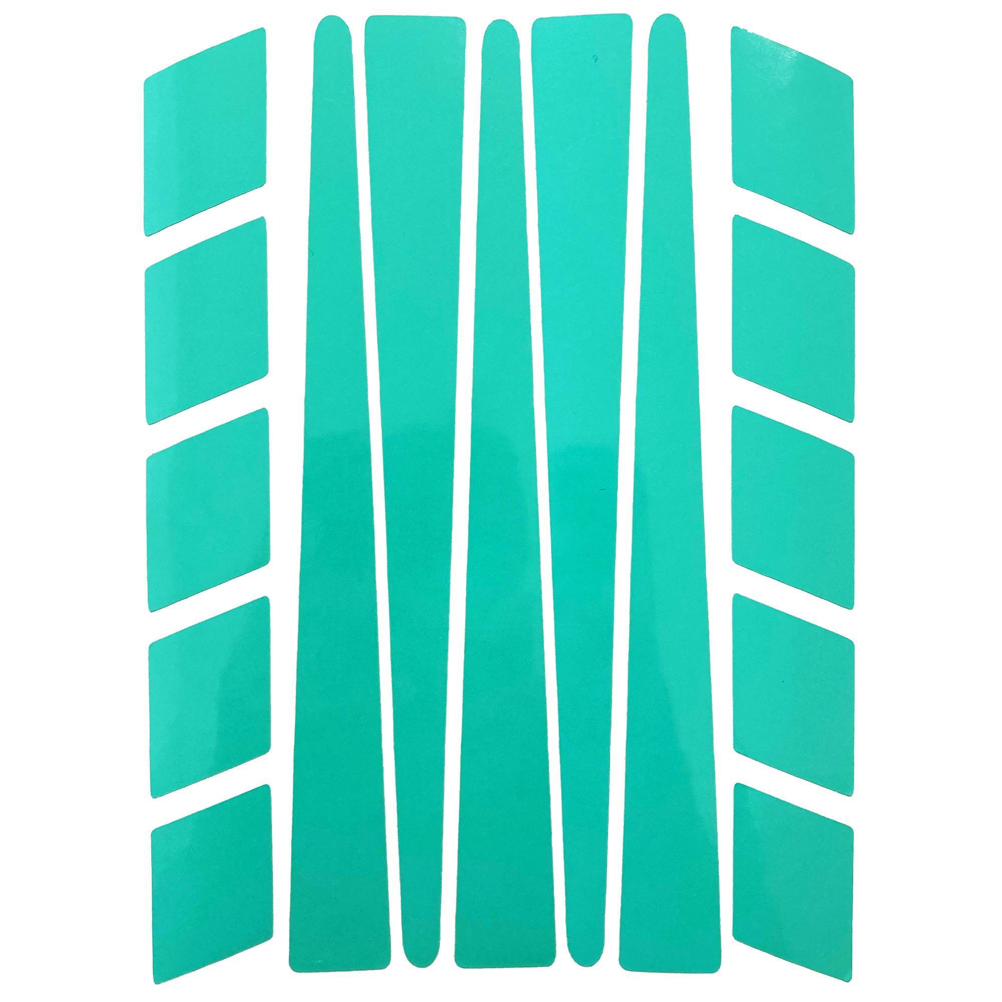 Çınar Extreme Şerit Tasarımlı Nane Yeşili Motosiklet Kask Sticker 