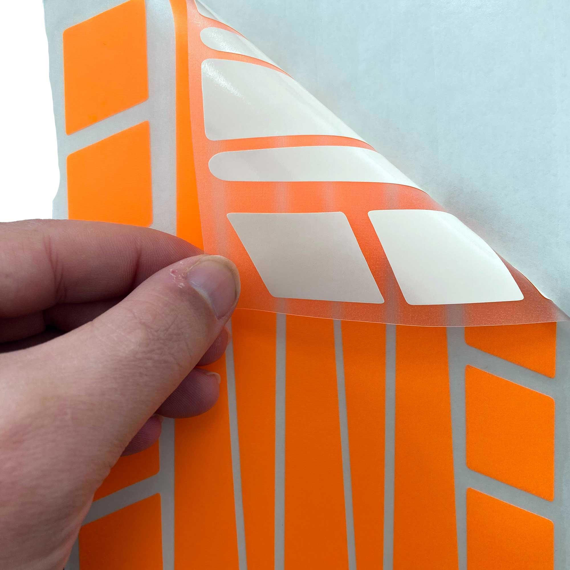 Çınar Extreme Şerit Tasarımlı Floresan Turuncu Motosiklet Kask Sticker Çınar Ex