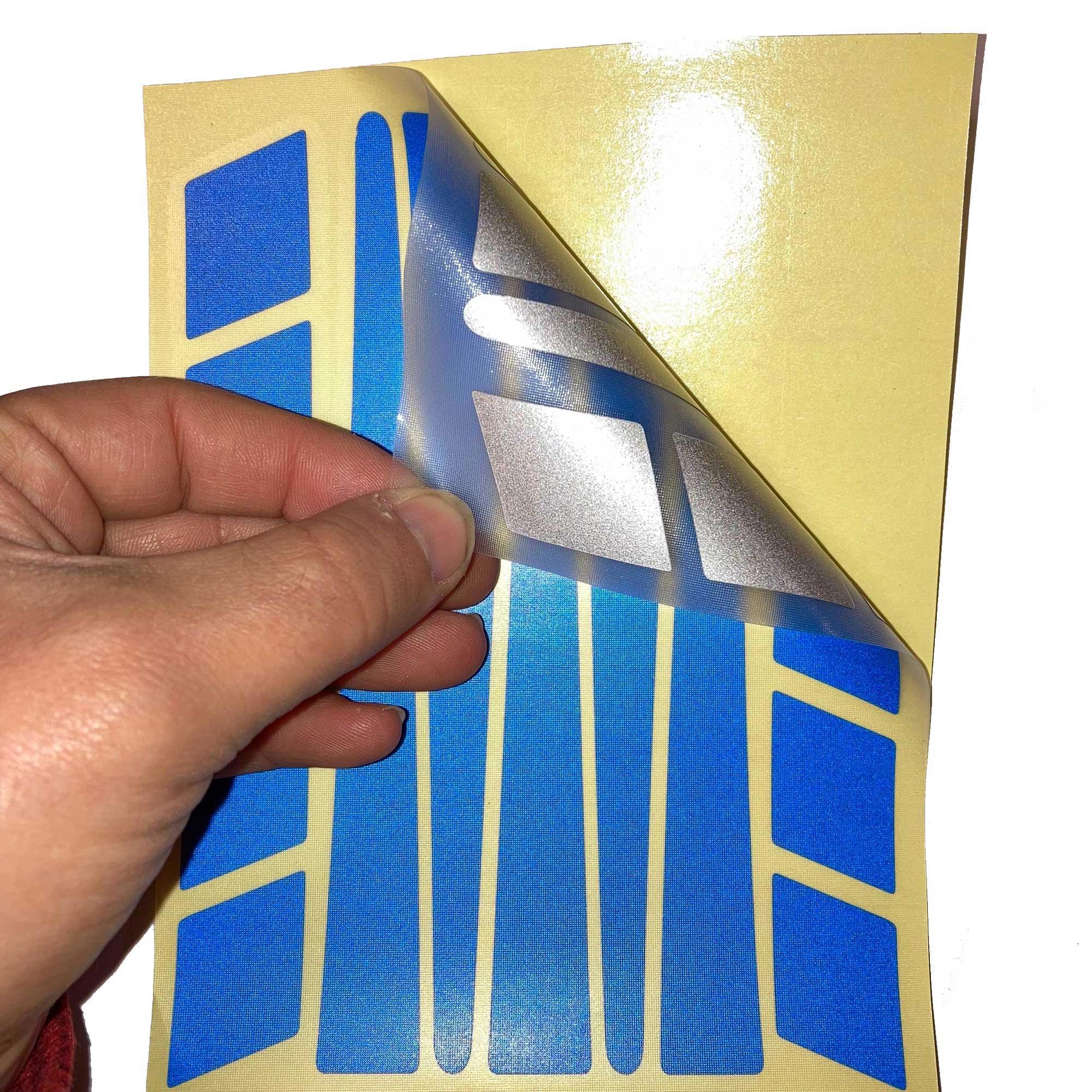 Çınar Extreme Şerit Tasarımlı Reflektif Mavi Motosiklet Kask Sticker Çınar Extr