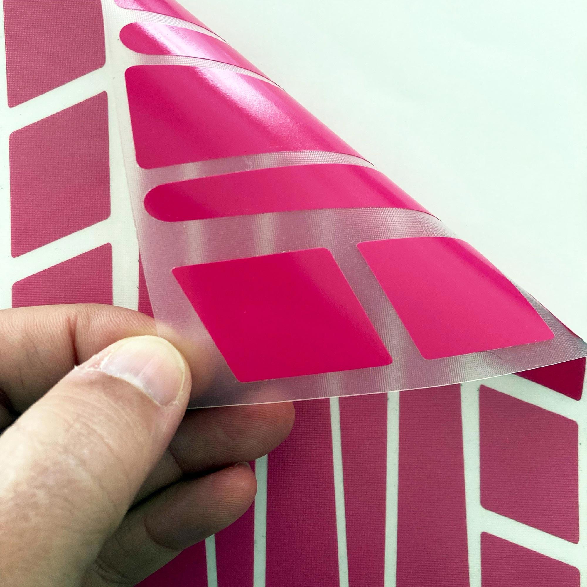 Çınar Extreme Şerit Tasarımlı Gül Pembesi Motosiklet Kask Sticker 