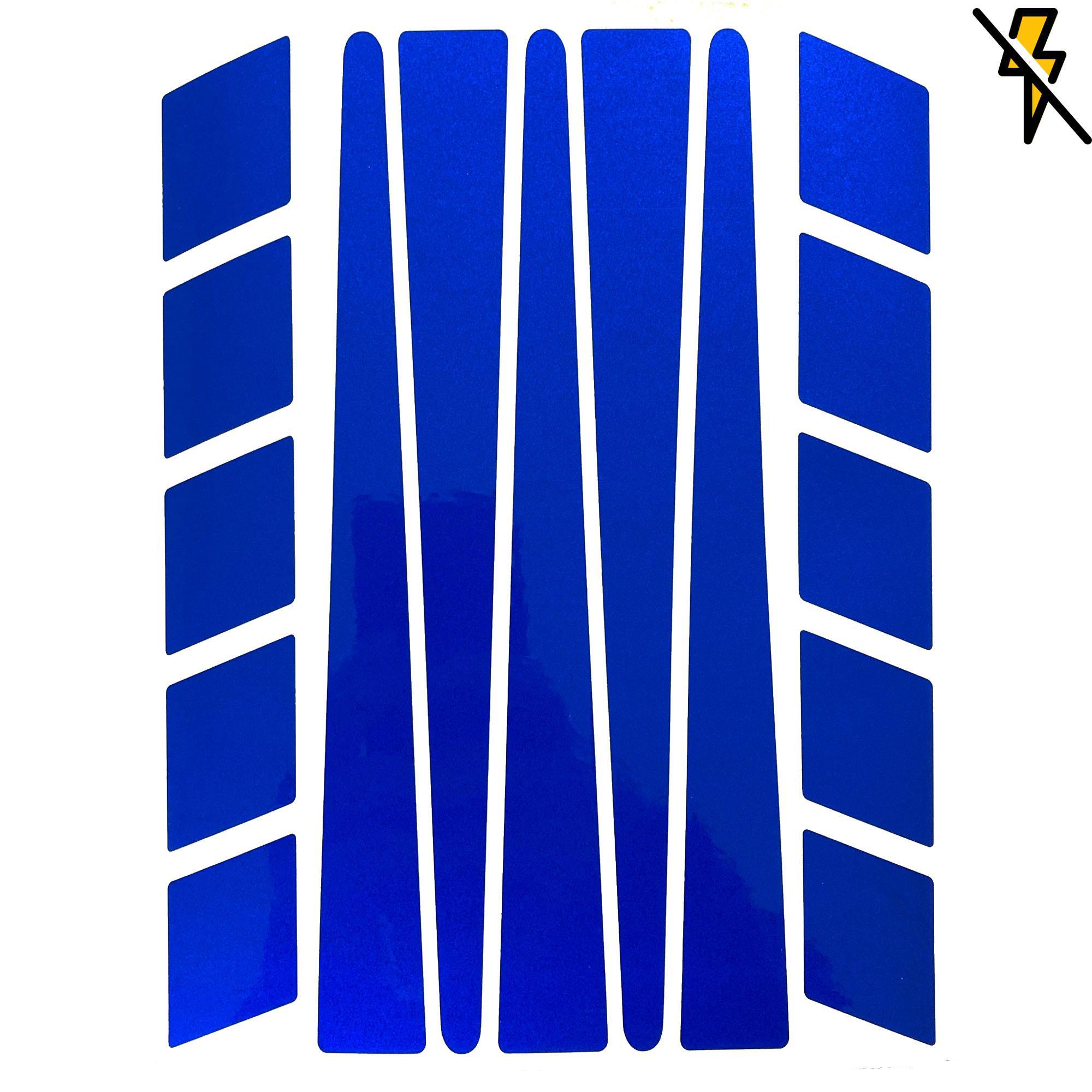 Çınar Extreme Şerit Tasarımlı Reflektif Mavi Motosiklet Kask Sticker Çınar Extr