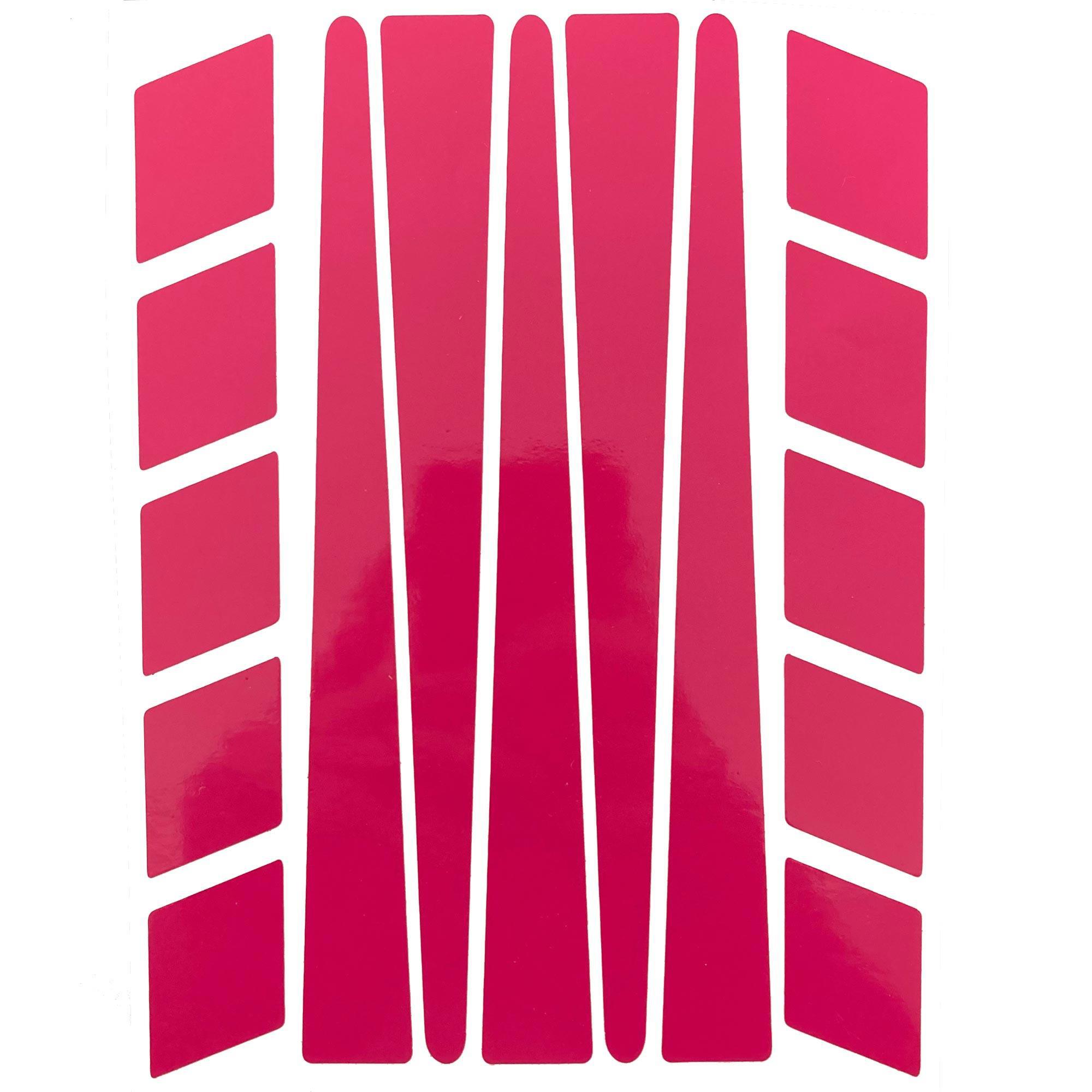 Çınar Extreme Şerit Tasarımlı Gül Pembesi Motosiklet Kask Sticker 