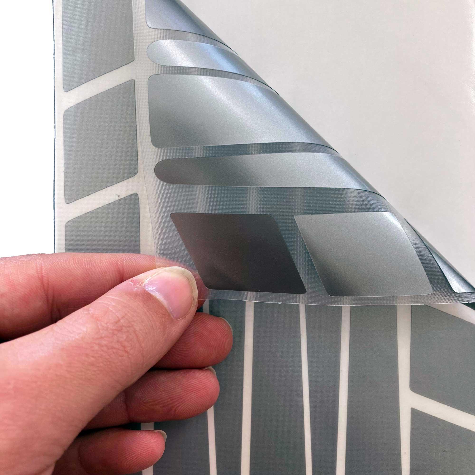 Çınar Extreme Şerit Tasarımlı Yaldızlı Gümüş Motosiklet Kask Sticker Çınar Extr