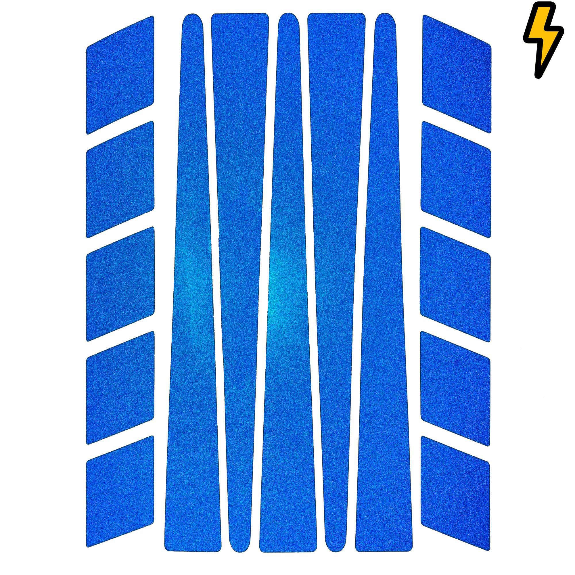 Çınar Extreme Şerit Tasarımlı Reflektif Mavi Motosiklet Kask Sticker Çınar Extr