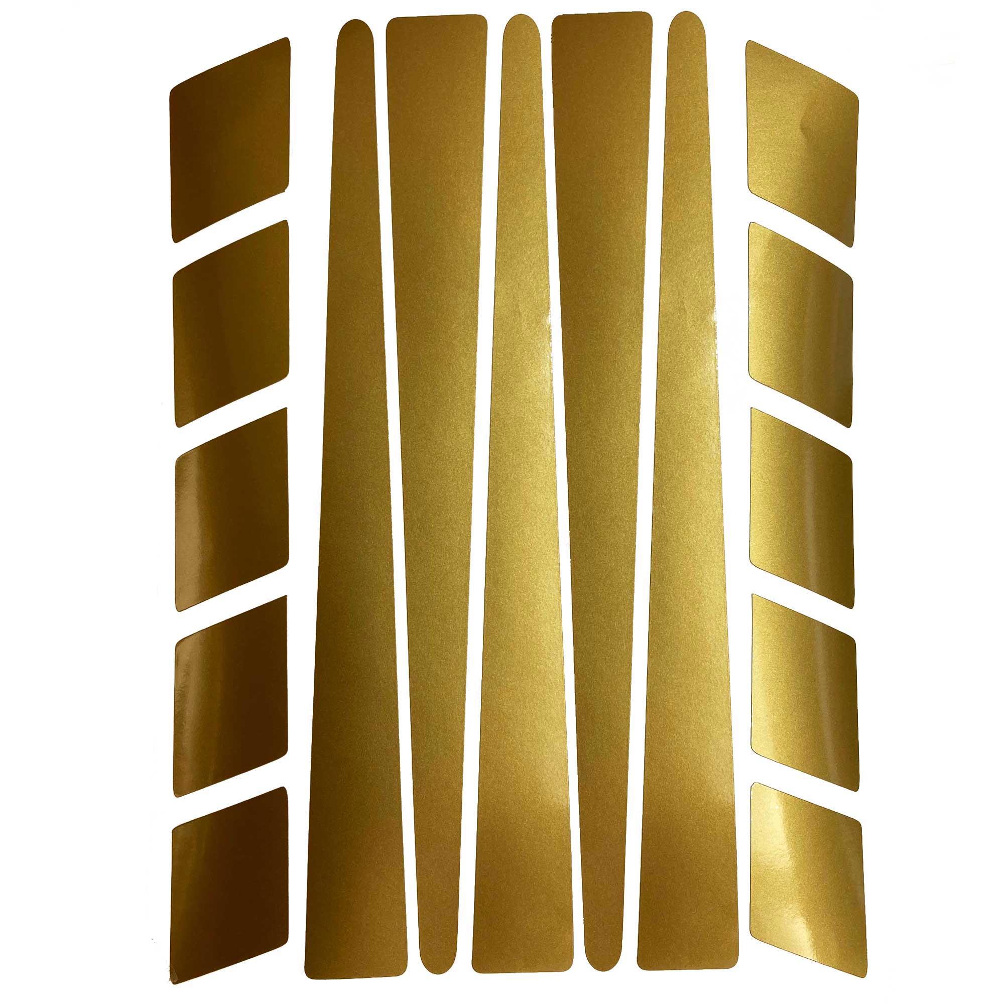 Çınar Extreme Şerit Tasarımlı Yaldızlı Gold Motosiklet Kask Sticker Çınar Extre