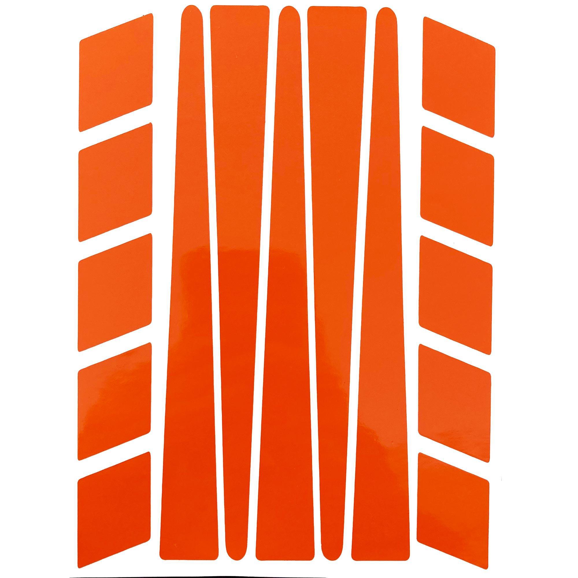 Çınar Extreme Şerit Tasarımlı Alev Turuncusu Motosiklet Kask Sticker Çınar Extr