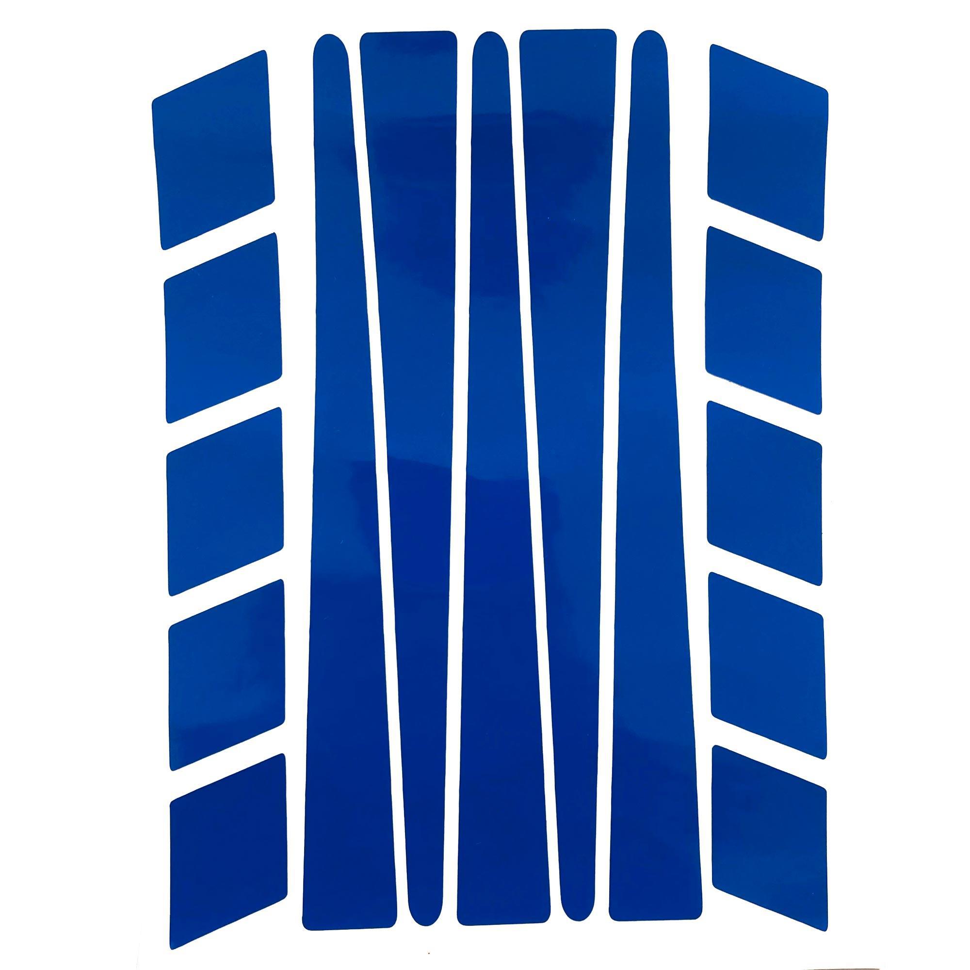 Çınar Extreme Şerit Tasarımlı Azur Mavi Motosiklet Kask Sticker  