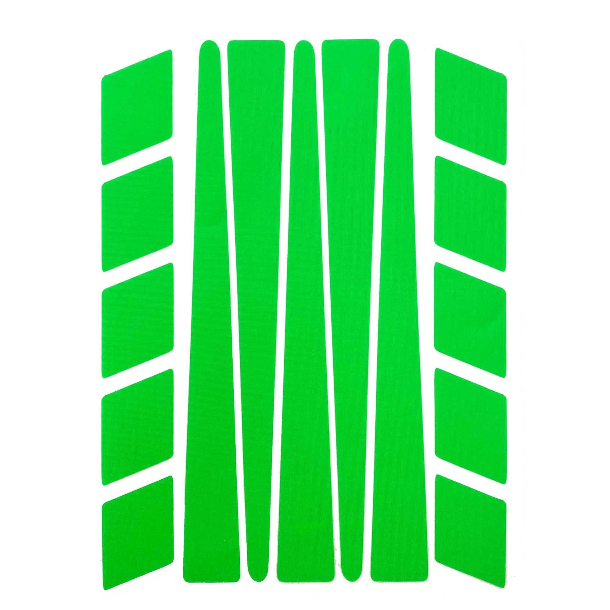 Çınar Extreme Şerit Tasarımlı Floresan Yeşil Motosiklet Kask Sticker Çınar Extr