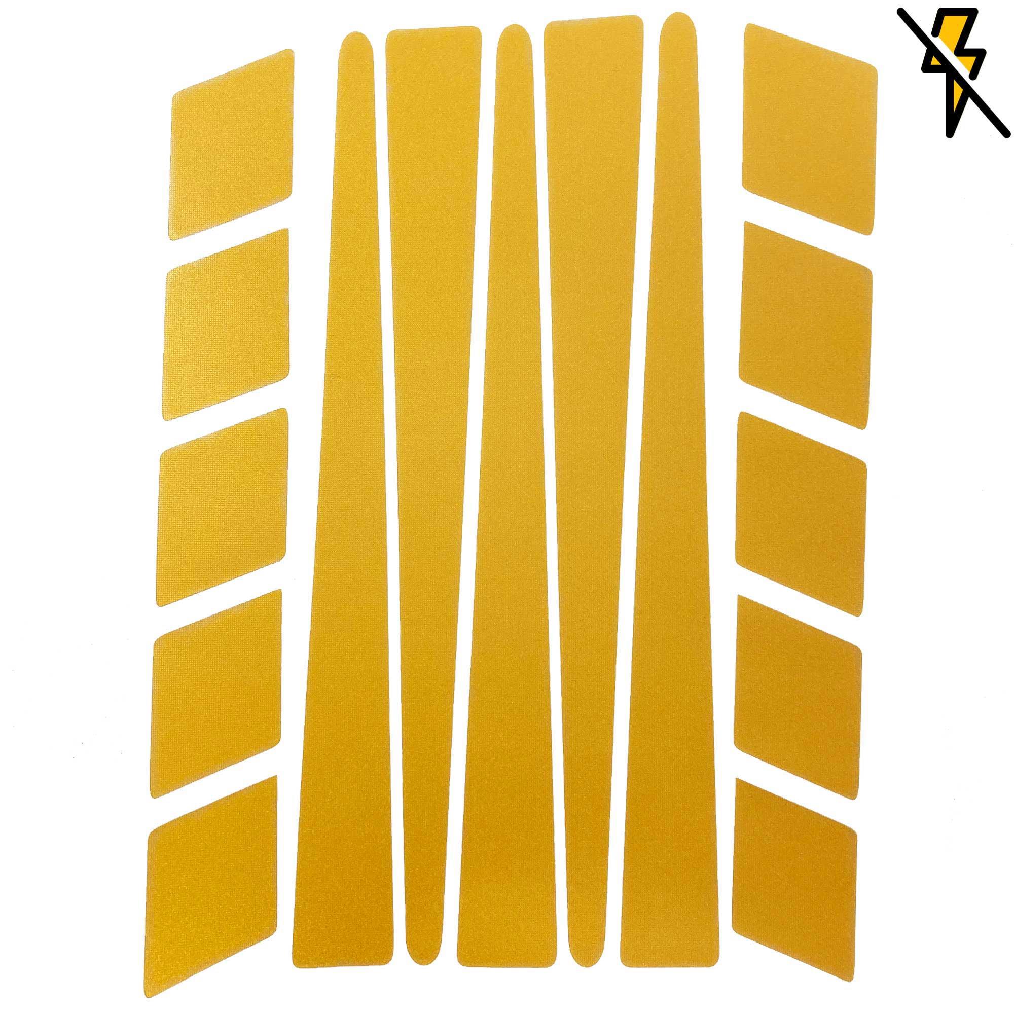 Çınar Extreme Şerit Tasarımlı Reflektif Sarı Motosiklet Kask Sticker Çınar Extr