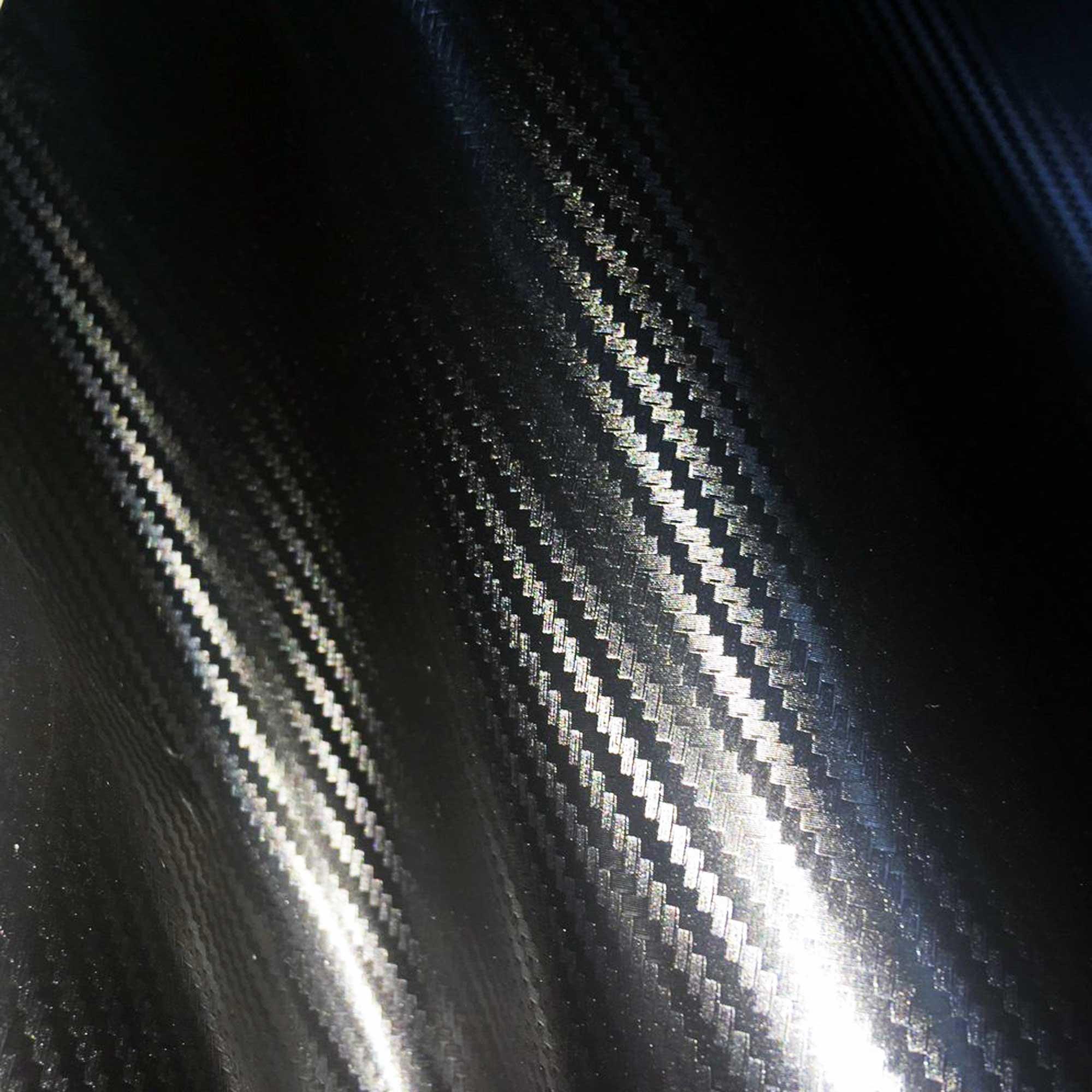 Çınar Extreme Şerit Tasarımlı Siyah Karbon Fiber Dokulu Motosiklet Kask Sticker