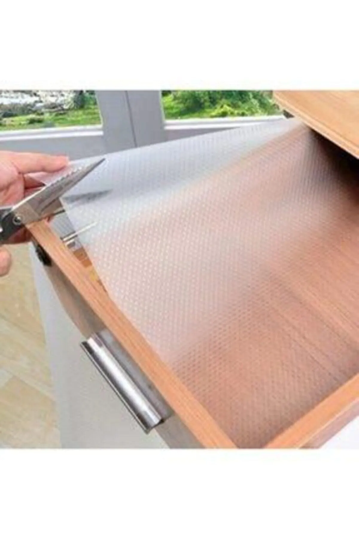 Just Cheap Store Sermat Silver Eva Shelf Liner Şeffaf Kaydirmaz Raf Dolap Ve Çekme