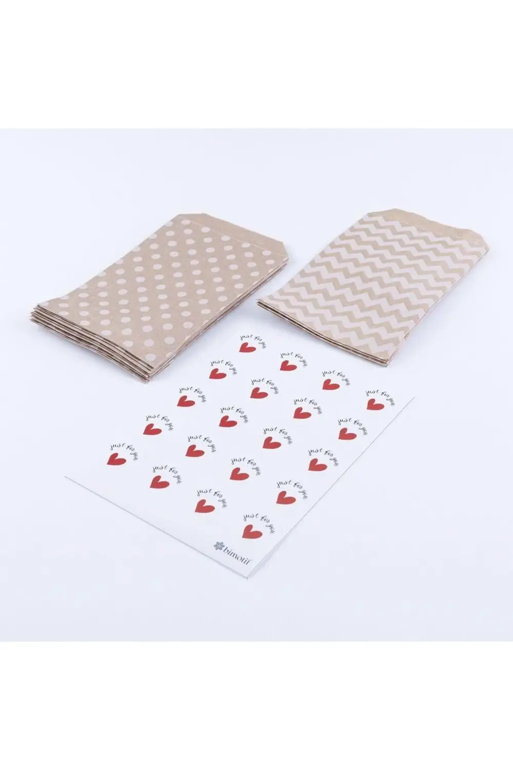 sersashop 20 adet puantiye ve zikzak desenli kese kağıdı (18x30 c