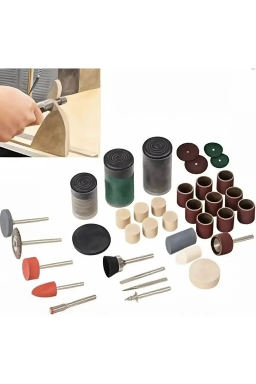 sersashop Parça Mini Gravür Seti, Taşlama, Zımparalama ve Polisaj