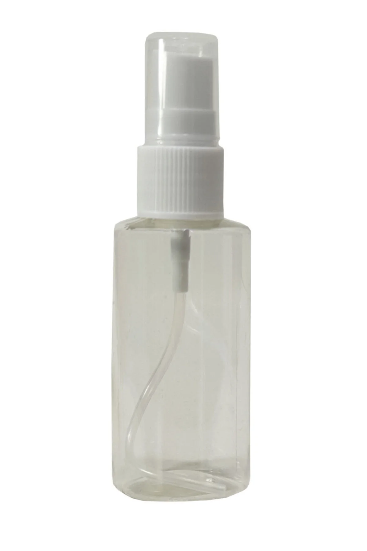 Sert Plastik 50 Ml Boş Sprey Kolonya Dezenfektan Şişesi + Valf 10