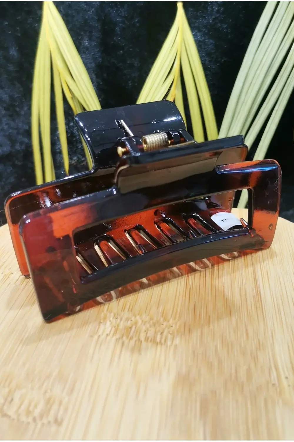 Sert Plastik Lüks Figürlü Kahverengi Mandal Toka