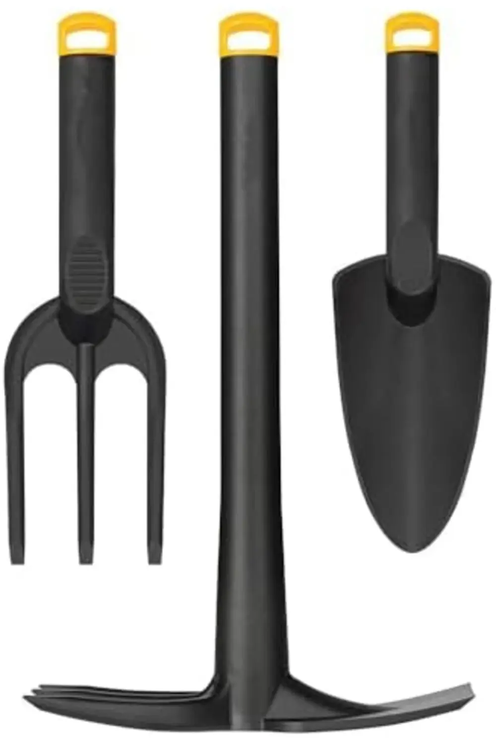 Sert Plastik Üçlü Bahçe Seti, Hobi Kürek - Çapa - Tırmık Bahçıvan