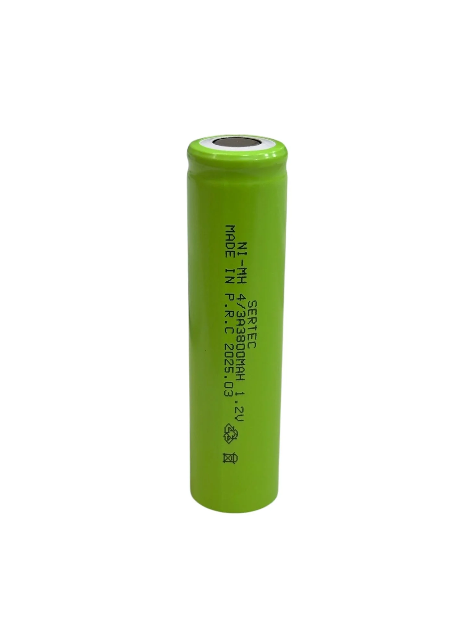 Sertec - 1.2v 3800 Mah - 4/3a - Ni-mh Şarjlı Pil - (başsız / Flat