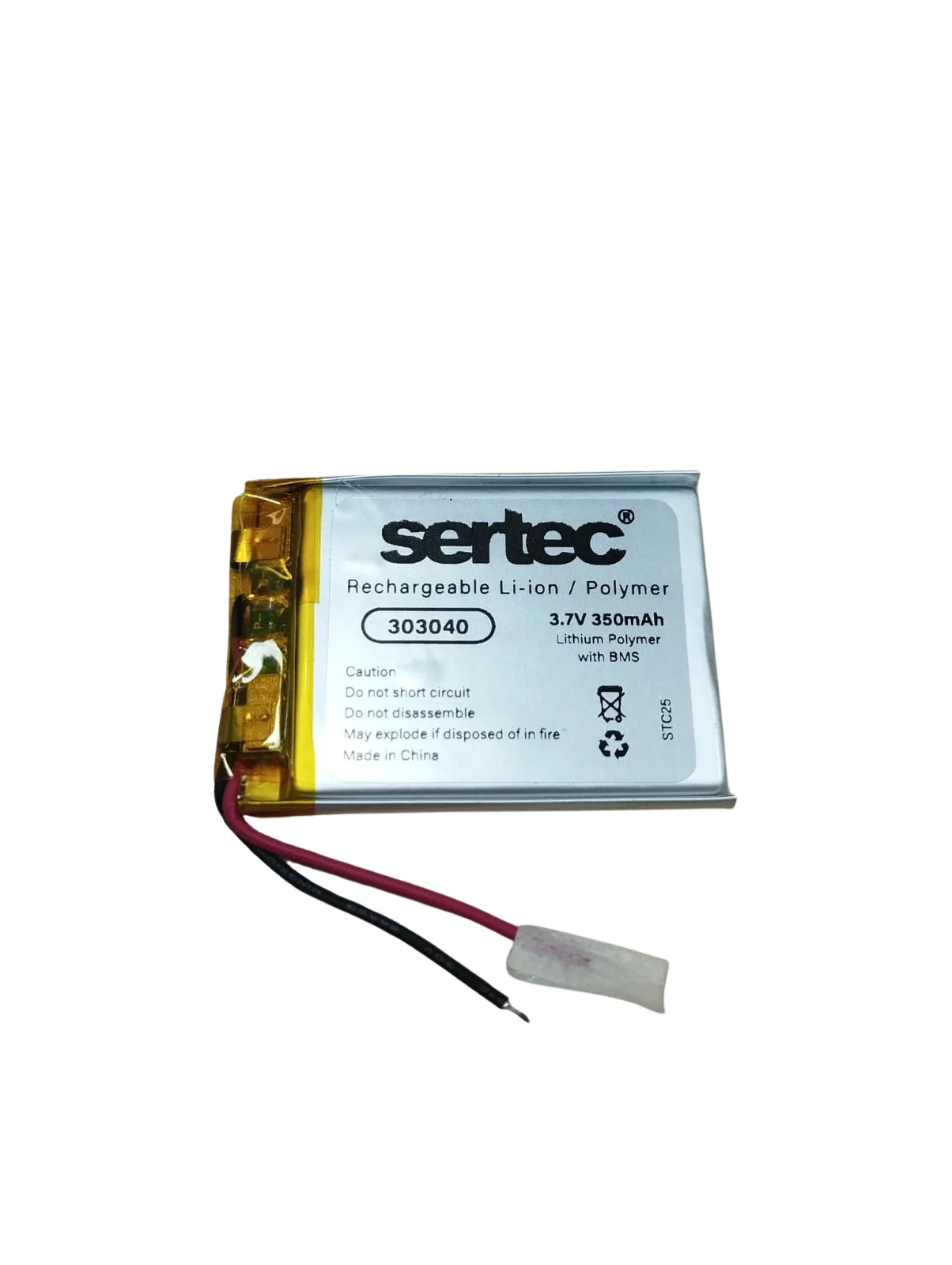 Sertec 303040 3.7V 350 MAh Li-Polymer Pil (Devreli/1.5A) Fiyatı, Yorumları ve Özellikleri