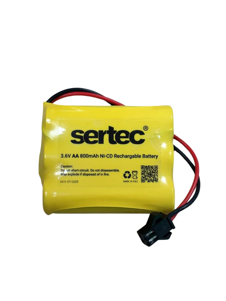 SERTEC 3.6V 3S1P AA 800 MAH KABLO + SİYAH KONNEKTÖRLÜ OYUNCAK PİLİ