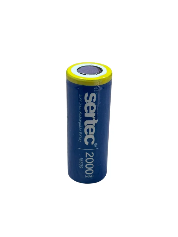 Sertec 3.7V Li-ion 18500 2000 mAh 3C Şarjlı Pil