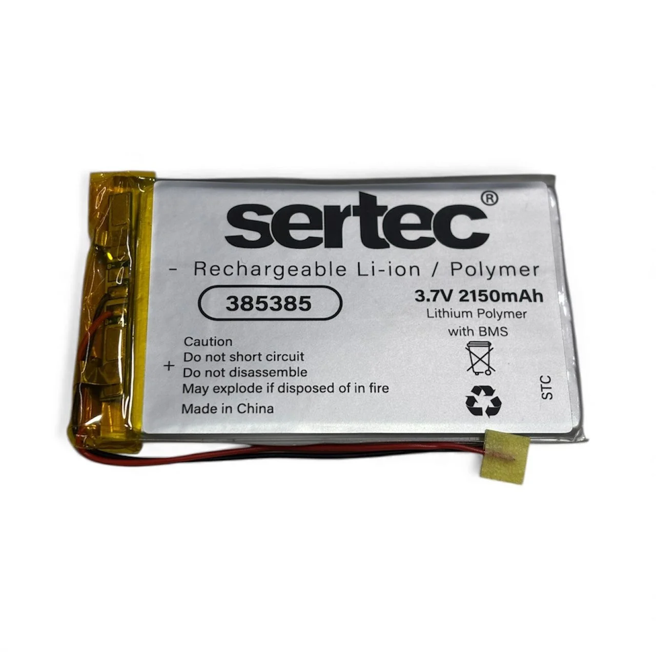 Sertec 385385 3.7v 2150 Mah Li-polymer Pil (devreli/1.5a) Sertec 385385 3.7v 2150 Mah Li-polymer Pil (devreli/1.5a)
