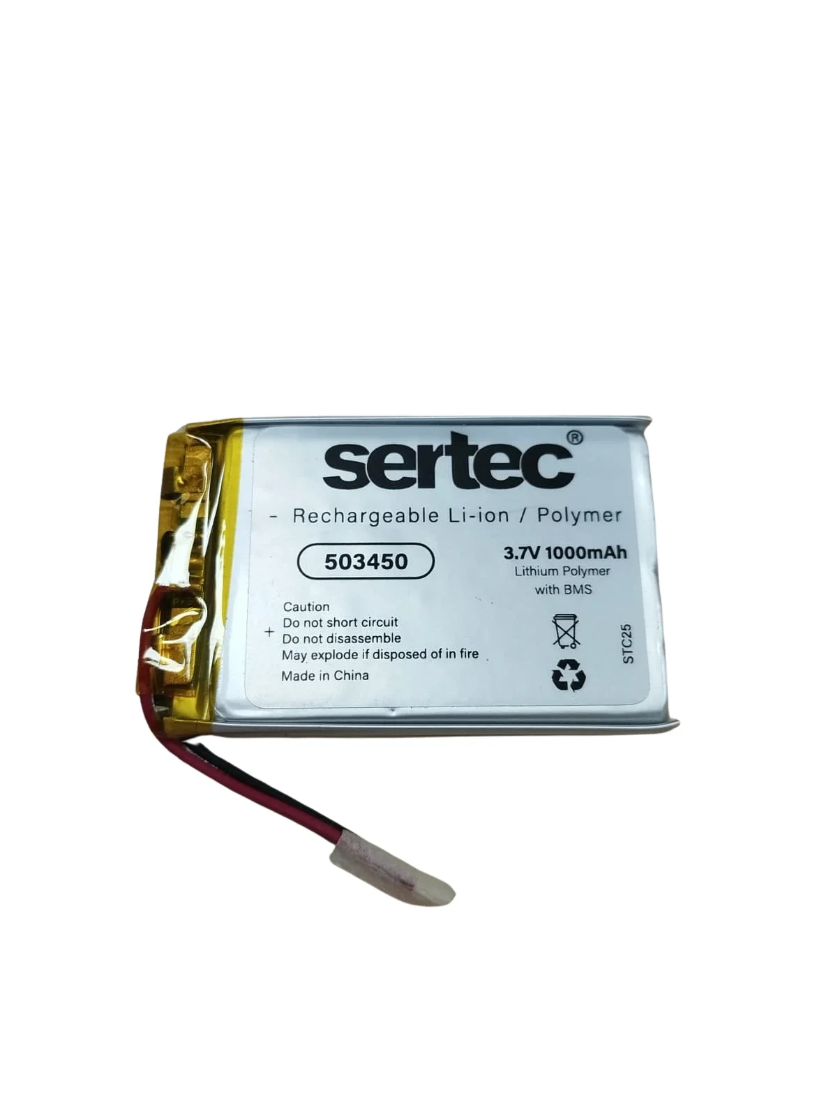 Sertec 503450 3.7v 1000 Mah Li-polymer Pil (devreli/1.5a) Sertec 503450 3.7v 1000 Mah Li-polymer Pil (devreli/1.5a)