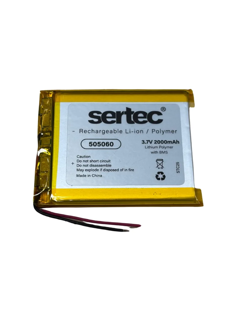 Sertec 505060 3.7V 2000 mAh Li-Polymer Pil (Devreli/1.5A) Fiyatı, Yorumları ve Özellikleri