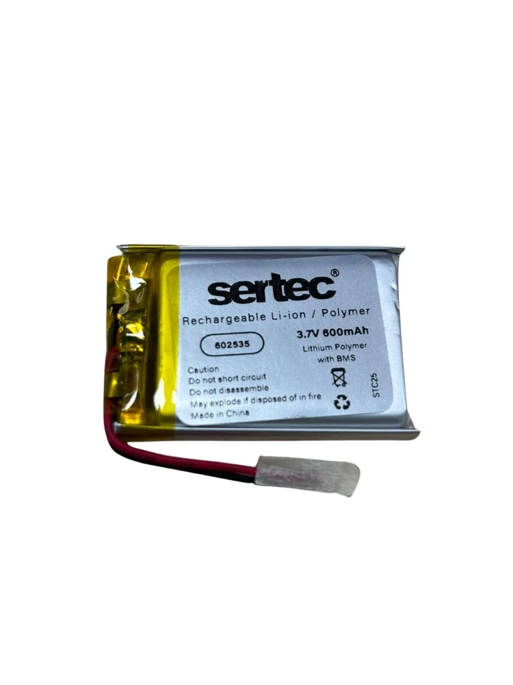 Sertec 602535 3.7v 600 Mah Li-polymer Pil (devreli/1.5a) Sertec 602535 3.7v 600 Mah Li-polymer Pil (devreli/1.5a)