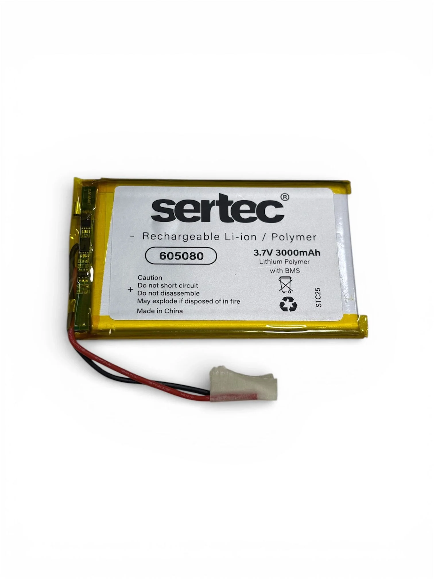 Sertec 605080 3.7v 3000 Mah Li-polymer Pil (devreli/1.5a) Sertec 605080 3.7v 3000 Mah Li-polymer Pil (devreli/1.5a)
