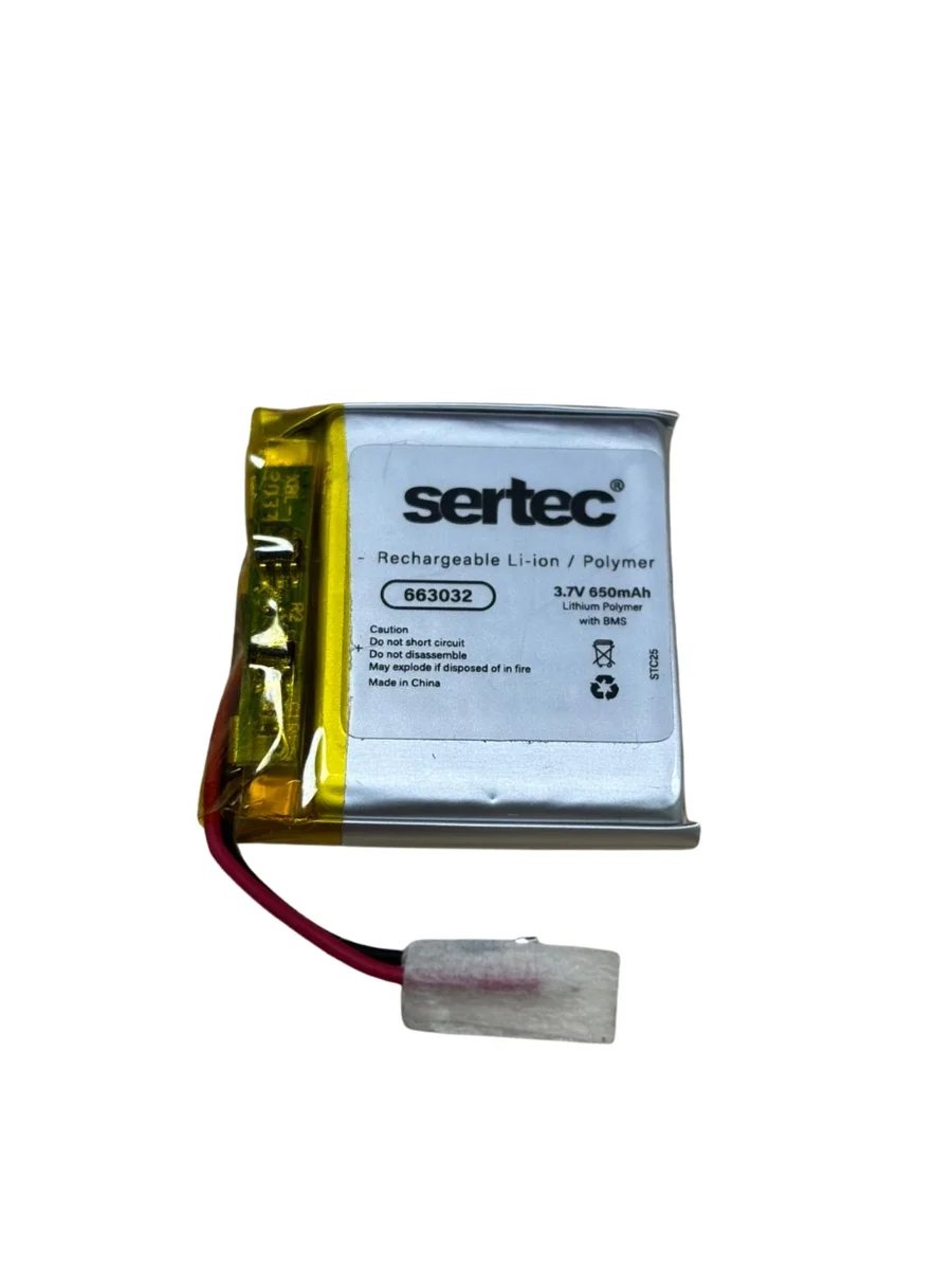 Sertec 663032 3.7v 650mah Li-polymer Pil (devreli/1.5a) Sertec 663032 3.7v 650mah Li-polymer Pil (devreli/1.5a)