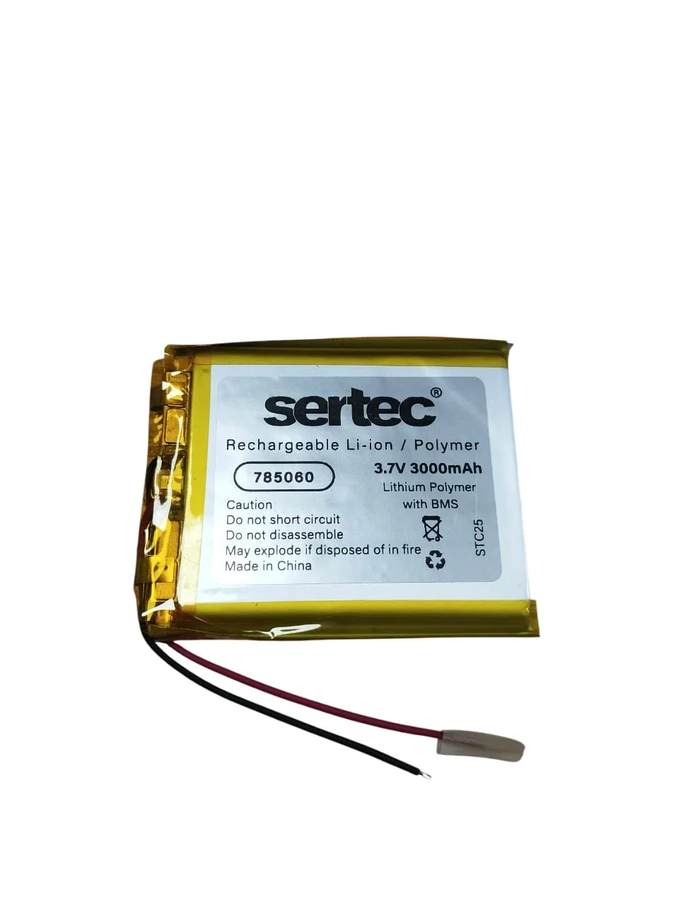 Sertec 785060 3.7v 3000mah Li-polymer Pil (devreli/1.5a) Sertec 785060 3.7v 3000mah Li-polymer Pil (devreli/1.5a)