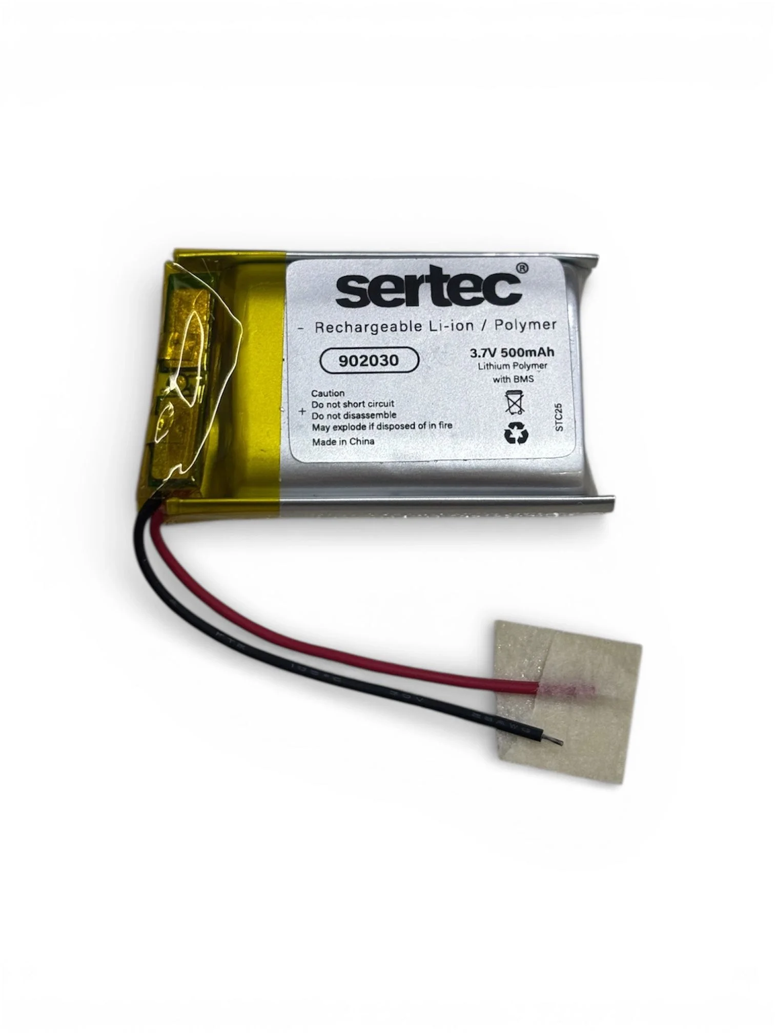 Sertec 902030 3.7v 500 Mah Li-polymer Pil (devreli/1.5a) Sertec 902030 3.7v 500 Mah Li-polymer Pil (devreli/1.5a)