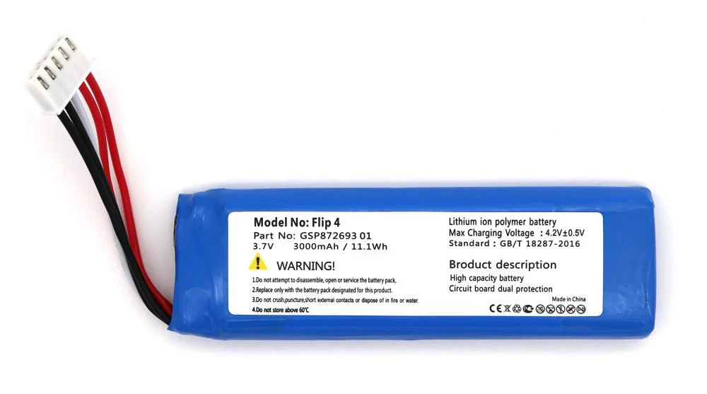 Sertec  Flip 4 uyumlu 3.7v 3000 mah Soketli Batarya