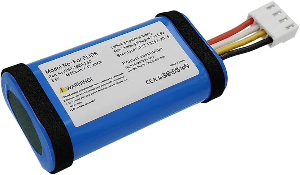 Sertec  Flip 6 uyumlu 3.7v 4800 mah Soketli Batarya