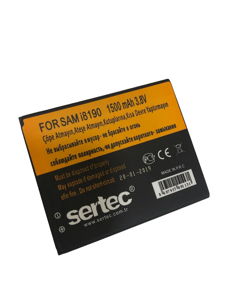 SERTEC -  GALAXY S3 MINI i8190 Uyumlu Batarya