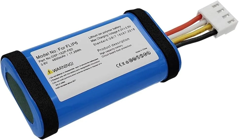 Sertec Jbl Flip 6 Uyumlu 3.7v 4800 Mah Soketli Batarya