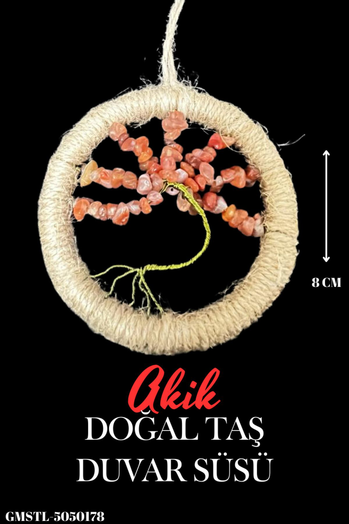 Sertifikalı Akik Doğal Taş El Yapımı Duvar Süsü & Araba Süsü & Ka