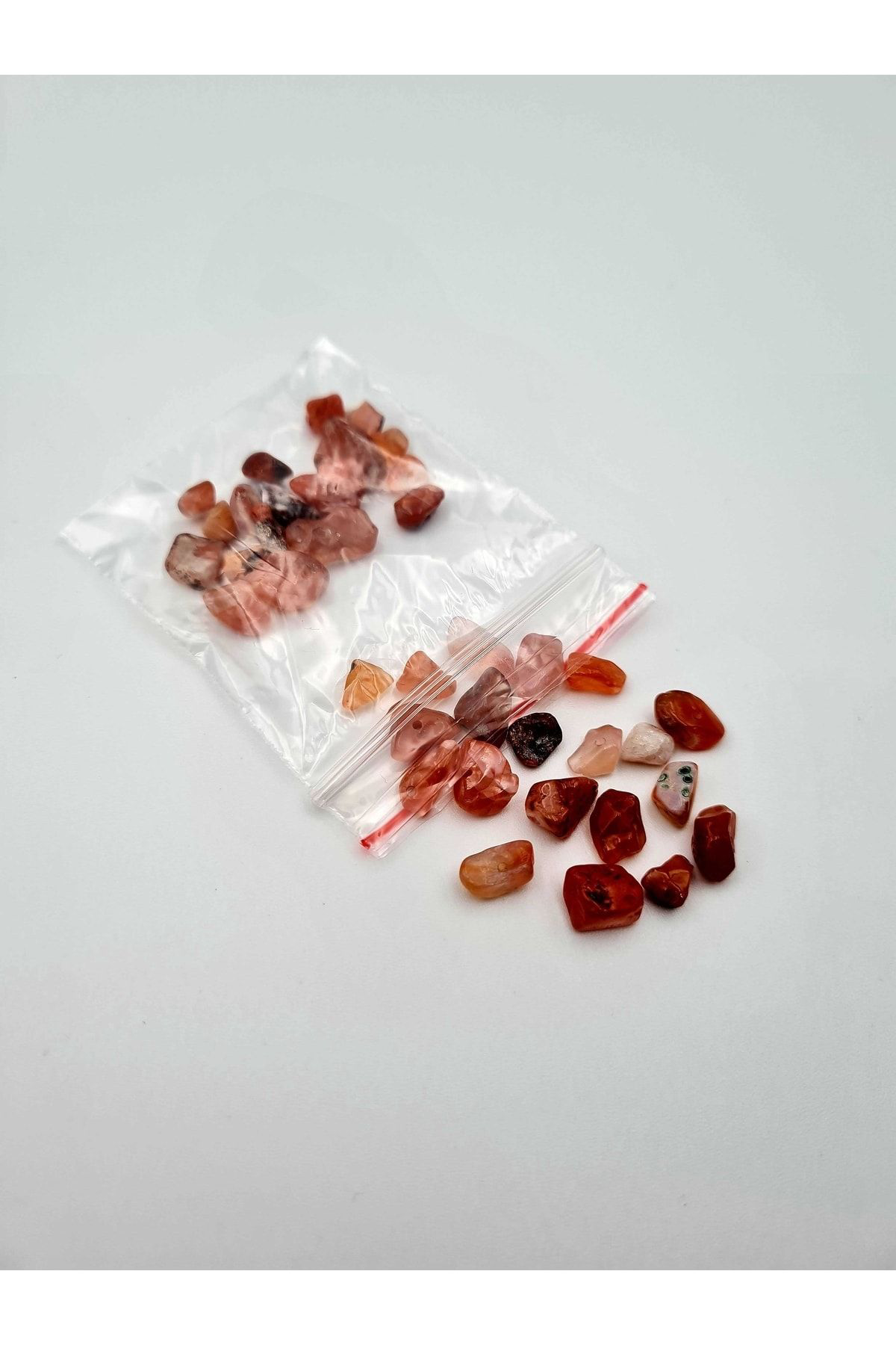 Gümüştel El Sanatlari Sertifikali Akik Kirik Doğal Taş - 10 Gr Delikli Doğal Taş