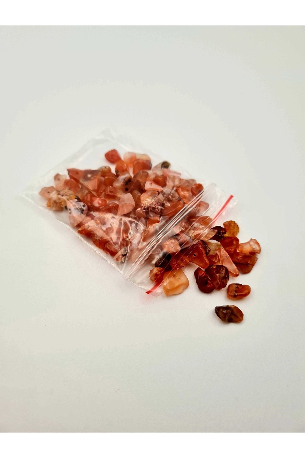Gümüştel El Sanatlari Sertifikali Akik Kirik Doğal Taş - 20 Gr Delikli